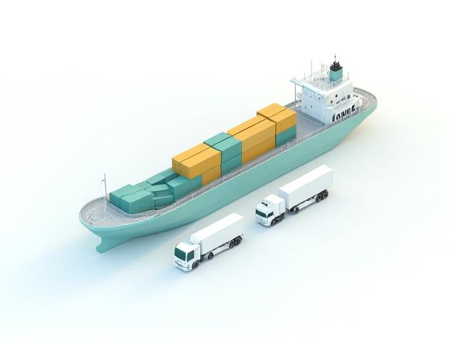 Diagram showing complex cargo transfer and multimodal coordination